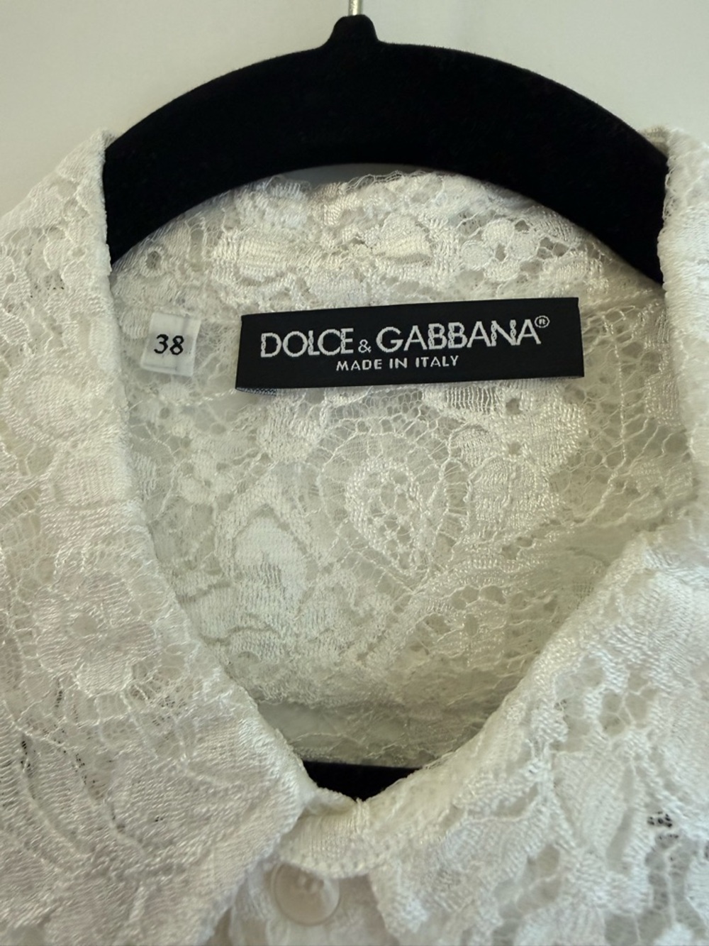 Dolce & Gabbana White Floral “Lace Martini-Fit” Button-Up Shirt - Picture 5 of 10